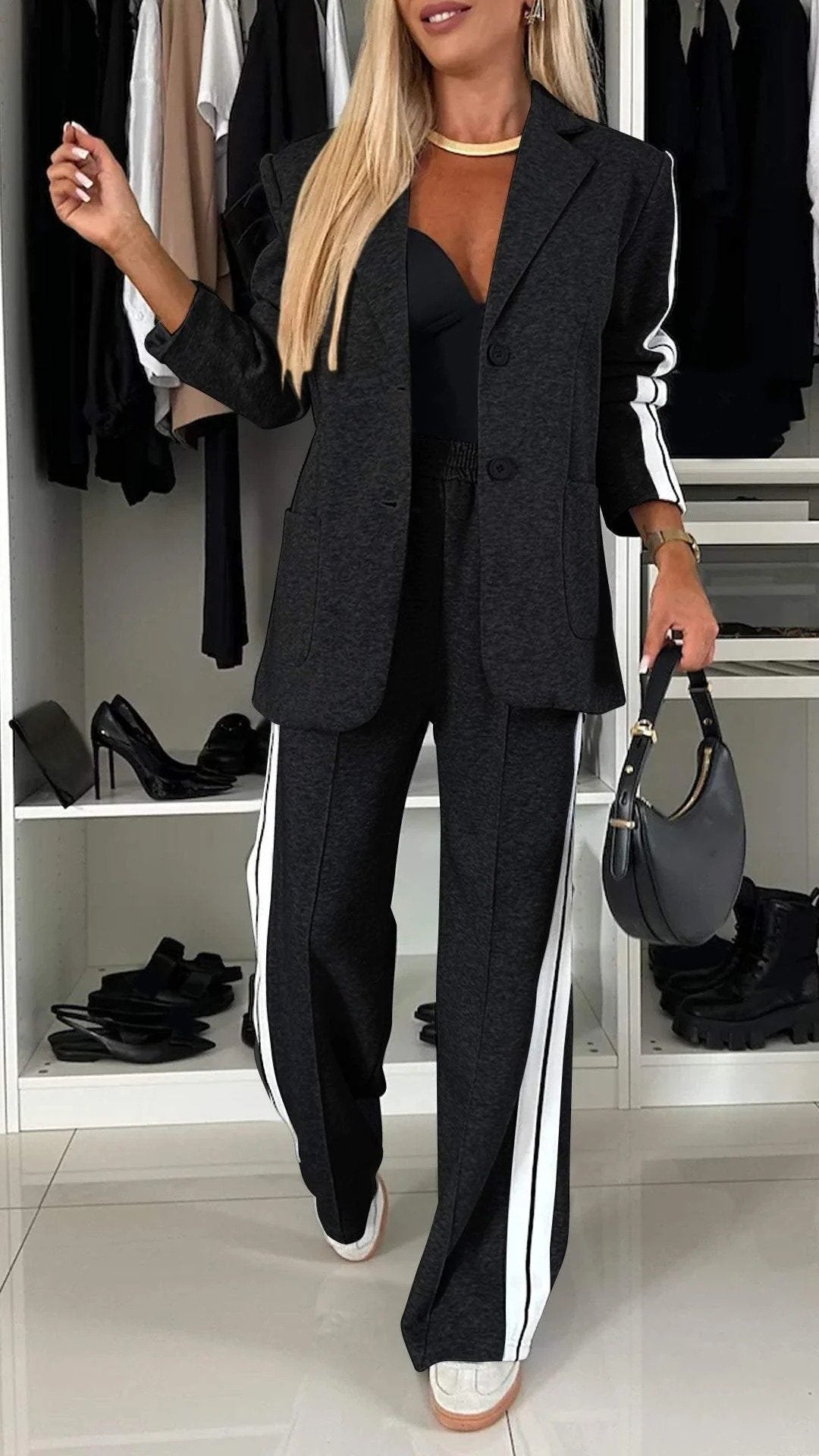 Navelle |Casual Hooded Two-piece Suit